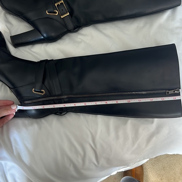 Burberry Knee High Leather Boots -38.5 - Picture 5 of 9